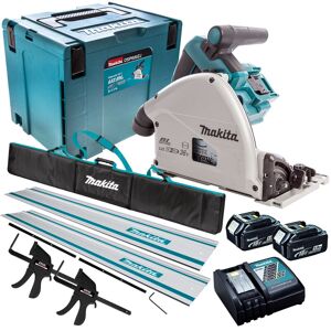 Makita - DSP600TJ 36V Brushless Plunge Saw Set 2 x 5.0Ah Batteries & Accessories