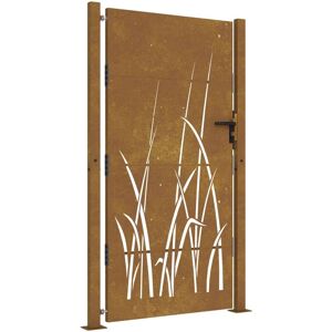 BERKFIELD HOME Mayfair Garden Gate 105x180 cm Corten Steel Grass Design