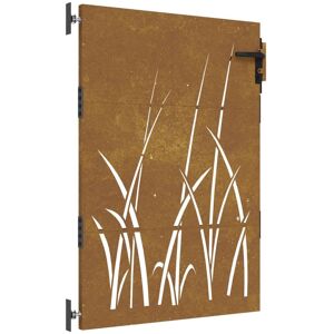 BERKFIELD HOME Mayfair Garden Gate 85x125 cm Corten Steel Grass Design