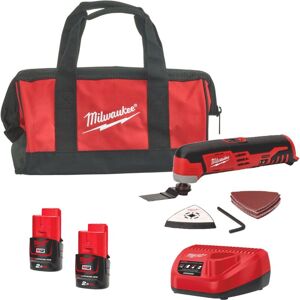 Milwaukee - C12MT-202B 12V Sub Compact Multi-Tool 4933441710 Kit - 2 x M12B2 Batteries, C12C Charger & 12 Soft Bag