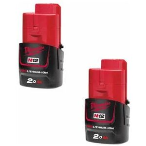 M12B2 12V 2.0Ah Lithium-Ion Battery Twin pack - Milwaukee