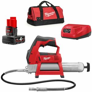 Milwaukee - M12GG-0 M12GG-401B 12V M12 Cordless Grease Gun 1 x 4Ah M12B4 Battery