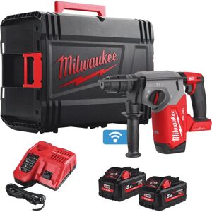 M18ONEFHX-552X 4-Mode 18V fuel 26mm sds+ Hammer Drill 4933478505 Kit - 2 x M18HB5 High Output Batteries, M12-18FC Fast Charger & Dynacase3 - Milwaukee