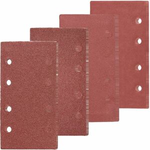 GROOFOO Pack of 40 Sanding Sheets for Orbital Sander 93 x 185 mm, 8 Holes, 60/80/120/240 Grit Rectangular Sandpaper in Aluminum Oxide, Ideal for