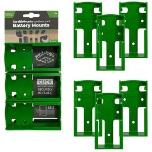 Green - StealthMounts Festool 18V Battery Mounts Pack of 6