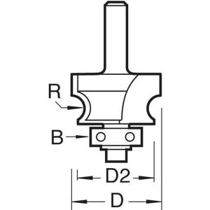 Trend 9/72x1/4 Bearing Guided Corner Cutter - ,