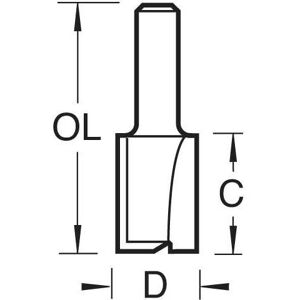 Trend - 3/62X1/2 2 flute cutter 10 mm dia. - ,