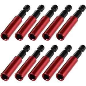 ZVD 10pcs 60mm Length Magnetic Bit Holders, S2 Steel Impact Driver Bit Holder, 1/4 Inch Hex Shank Screwdriver Extension
