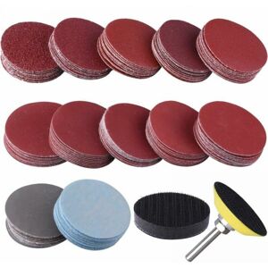 Cyslmuk - 120Pcs 50mm Sanding Discs Sanding Discs Grit 60 80 100 180 240 400 600 800 1000 1200 2000 3000 for Grinding Milling Engraving