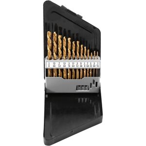 TLILY 13Pcs Left Handed Drill Bit Set Extractor Bits for Tools Accessories with Titanium Nitride Coating