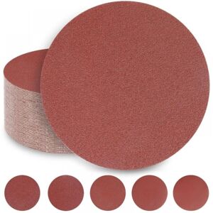 CYSLMUK 180mm Sanding Discs 10 x 60/80/120/240/320 Grit 180mm Sanding Discs for Drywall Sander Giraffe Sander (50 Discs)