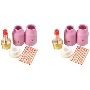 TLILY 18Pcs TIG Welding Torch Large Long Gas Lens & Alumina Cup for WP17 WP18 WP26 TIG Collet Bodies Spares Kit Accessories