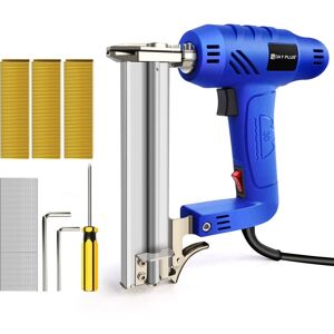 Briefness - 2 in 1 Electric Brad Nailer Stapler 18 Gauge Staple Nail Gun Power Adjustable with 300Pcs 19mm Staple and 100Pcs 25mm Nails 2m Cable for