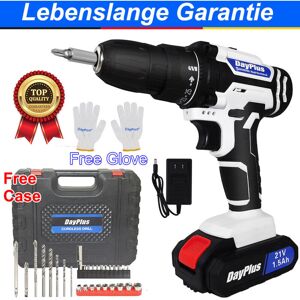 DAYPLUS 29IN1 Cordless Electric Screwdriver Drill Power Tool Kit w/ 2X Rechargeable Battery