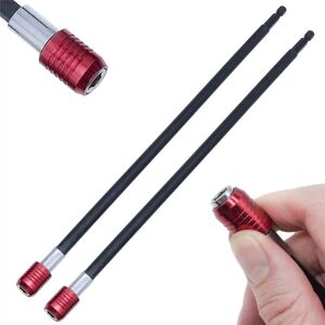 TLILY 2Pcs Drill Bit Extension Set,12Inch Magnetic Screwdriver Holder 1/4Inch Hex Quick Change Socket Adapter