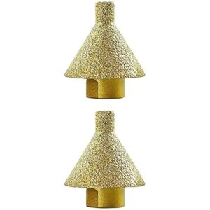 TLILY 2pcs M10 Diamond Chamfering Bits for Angle Grinders,Tile Ceramic 38mm