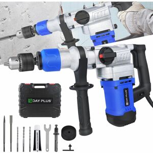 Briefness - 3500W Rotary Hammer Drill Electric Hammer Impact Drilling sds Plus Demolition Hamme 3 Fuction Electric Breaker,for Cement Wall