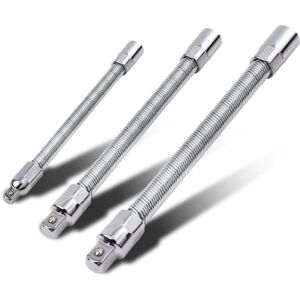 TLILY 3PCS Electric Wrench Sleeve Universal Extension Rod - Flexible Drill Bit Extension, Bendable Shaft