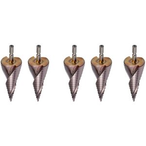 Tlily - 5X M35 hss Co Step Drill Bit Cobalt Cone Drill Bits 4-32mm Wood Stainless Steel Metal Hole Saw Tool Set Hex