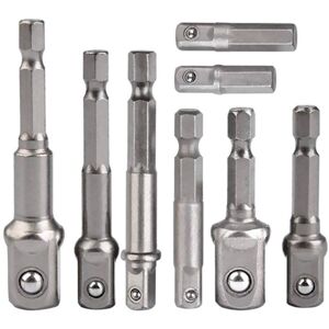 ZVD - Pcs 1/4' to 1/4' 3/8' 1/2' Hex Adapter Set for Cordless Drill