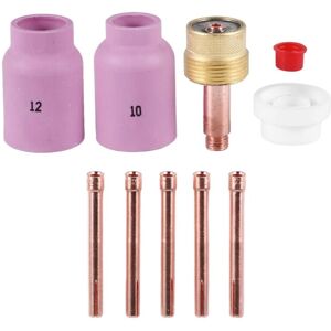 TLILY 9Pcs TIG Welding Torch Large Long Gas Lens & Alumina Cup for WP17 WP18 WP26 Collet Bodies Kit Accessories