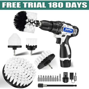 Day Plus - Cordless Electric Screwdriver Driver Combi Drills Kit Drill Brush Car Detailing