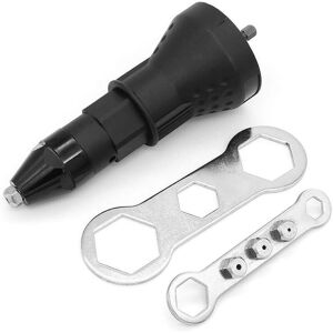 BEIJIYI Cordless Rivet Gun, Electric Rivet Drill Tool Kit, Riveter Adapter, Nut Insert, Hand Power Tool Accessories (Black)