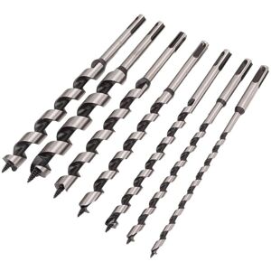 Csparkv - 7pcs Hexagonal Wood Drill Bit Set, Wood Drill Bit Length 230mm, Diameter 6/8/10/12/14/16/18mm