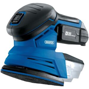 DRAPER TOOLS Draper D20 Tri-Base Cordless Detail Palm Sander Kit with 20V Battery and Charger