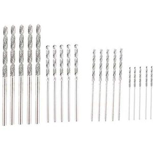 Tlily - Diamond Drill Bit Set 20 Pieces 4 Sizes 1mm 1.5mm 2mm 2.5mm Twist Tip Jewelry Beach Sea Glass Shells Gemstones Lapidary