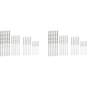Tlily - Diamond Drill Bit Set 20 Pieces 4 Sizes 1mm 1.5mm 2mm 2.5mm Twist Tip Jewelry Beach Sea Glass Shells Gemstones Lapidary