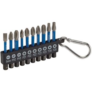 DRAPER EXPERT Draper 10-Piece Impact Screwdriver Bit Set with 50mm Length and 1/4