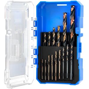 Draper HSS Turbo Titanium Drill Bit Set – 15-Piece High-Speed Steel Turbo Drill Bits for Metal and Hard Materials
