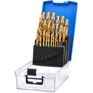 Draper Titanium Drill Bit Set – 25 Pieces HSS Titanium Nitride Coated High-Speed Steel Drill Bits for Durable and Precise Drilling