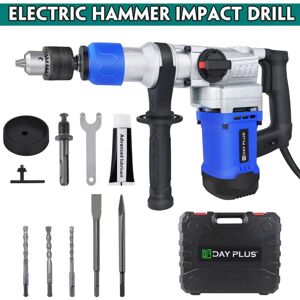 BRIEFNESS Electric Impact Rotary Hammer Drill Screwing Chiselling Chisel SDS Plus 4 Modes