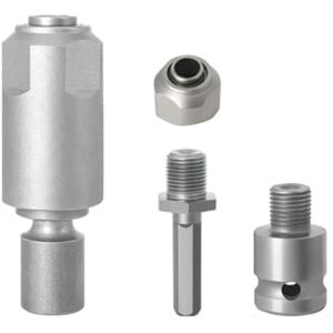 Tlily - Electric Wrench to Hammer Adapter,1/2 Conversion Head Connector Rod Round Handle Drill,3Pcs