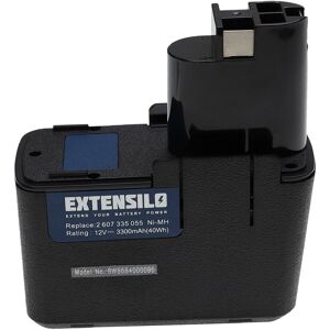 EXTENSILO 2x Replacement Battery compatible with Bosch GSR 12VET, GSR 12VPE-2, GSR 12VSH-2, PSB 12VSP-2, PSR 120 Electric Power Tools (3300 mAh,