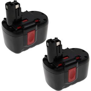 Extensilo - 2x Replacement Battery compatible with Bosch gst 24V, psb 24VE-2, saw 24V Electric Power Tools (3300 mAh, NiMH, 24 v)