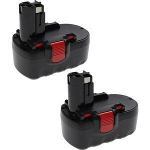 Extensilo - 2x Replacement Battery compatible with Bosch psb 18 ve 2, psr 18 VE-2 Electric Work Tool (3300 mAh, NiMH, 18 v)