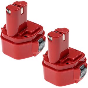 Extensilo - 2x Replacement Battery compatible with Makita 8281DWAE, 8413D, 8271DWE, 8271DWPE, 8271DWPE3 Electric Work Tool (3300 mAh, NiMH, 12 v)
