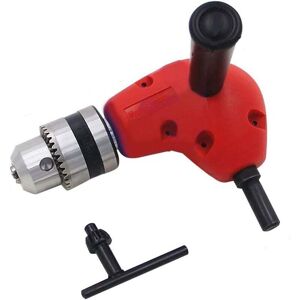 Ymyny - fliti Drill chuck adapter, metal with 90 degree right-angled round shank and 3/8 inch shank for 1-10 mm round shank solid drill chuck