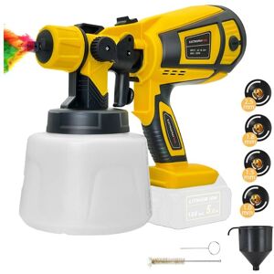 Teetok - Garden spray guns,Cordless Fence hvlp Electric Paint Sprayer Gun,1000ml/4 Nozzles/3 Patterns,for Home Interior and Exterior, Cabinets,