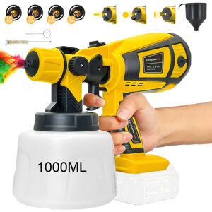Teetok - Garden sprayers,1000ML Electric Spray Gun Cordless Paint guns Airless hvlp Sprayer , 3 Patterns&4 Nozzles, for Home Interior and Exterior,