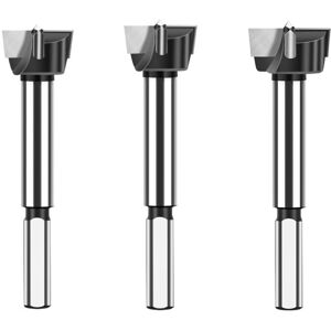 Tlily - Industrial Grade Triangular Shank Carbide Wood Drill Bits Hole Opener Hinge Opening Tool Flat Wing