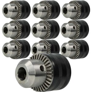 10x Clamping Chuck Jaw Adapter 1.5 - 13mm - 13mm (1/2') x 20 compatible with Universal aeg, Berner Screwdriver Drill, Hammer Drill - Kress