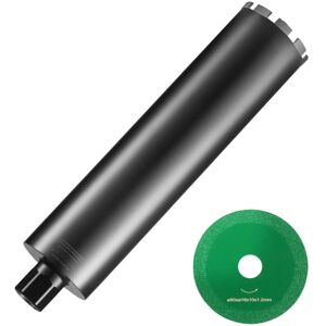 Mophorn - Core Drill Bit, 4.25' Wet Diamond Core Drill Bits, 14' Drilling Depth Concrete Core Drill Bit with Saw Blade, 1-1/4'-7 Inner Thread, Laser