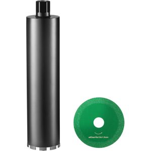 Mophorn - Core Drill Bit, 4.25' Wet Diamond Core Drill Bits, 14' Drilling Depth Concrete Core Drill Bit with Saw Blade, 1-1/4'-7 Inner Thread, Laser
