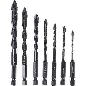 ZVD - Pack 3-12mm Twist Drill Bit, U-Slot Shank Edge, for Electric Drill Bit Saw Plastic Glass Tile