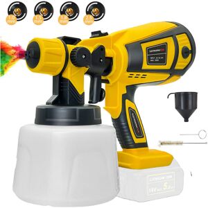 Paint guns,Cordless Paint Sprayer Compatible with Dewalt 20V Max Battery, TEETOK HVLP Paint Sprayer with 2 Nozzles & 3 Patterns, (Battery not