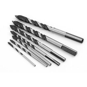 Ikodm - Piece Multi-Material Drill Bit Set for Ceramic, Tile, Concrete, Brick, Glass, Plastic & Wood, 6, 6, 8, 10, 12mm, Tungsten Carbide Tip.